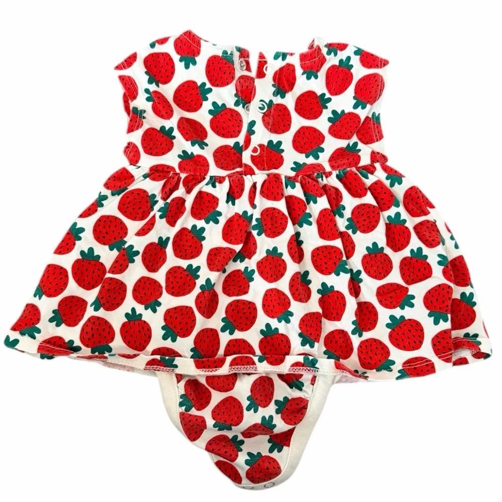 Hanna Andersson Red Strawberry Print Diaper Cover